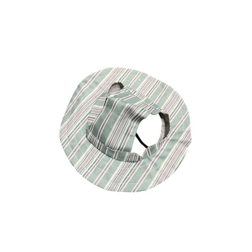 Heart to Tail Adjustable Blue Stripe Dog Hat -Size M/L